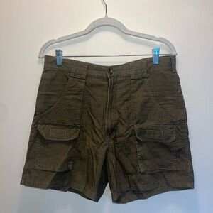 Earth Brown Cargo Shorts Durable Cotton Utility